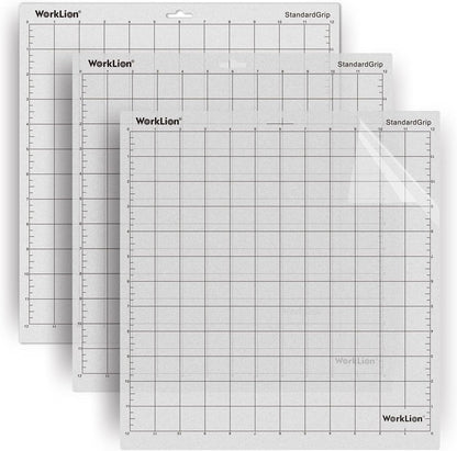 Cutting mat 12x12 Compatible With Silhouette Cameo 4/5/3/2/1(6 mats-4 Standard Adhesive,1Light Adhesive, 1Strong Adhesive) Adhesive Cutting Mat for Crafts, Quilting, Sewing, Scrapbooking and All Arts