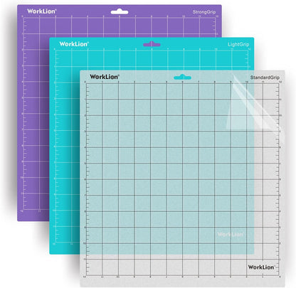 Cutting mat 12x12 Compatible With Silhouette Cameo 4/5/3/2/1(6 mats-4 Standard Adhesive,1Light Adhesive, 1Strong Adhesive) Adhesive Cutting Mat for Crafts, Quilting, Sewing, Scrapbooking and All Arts
