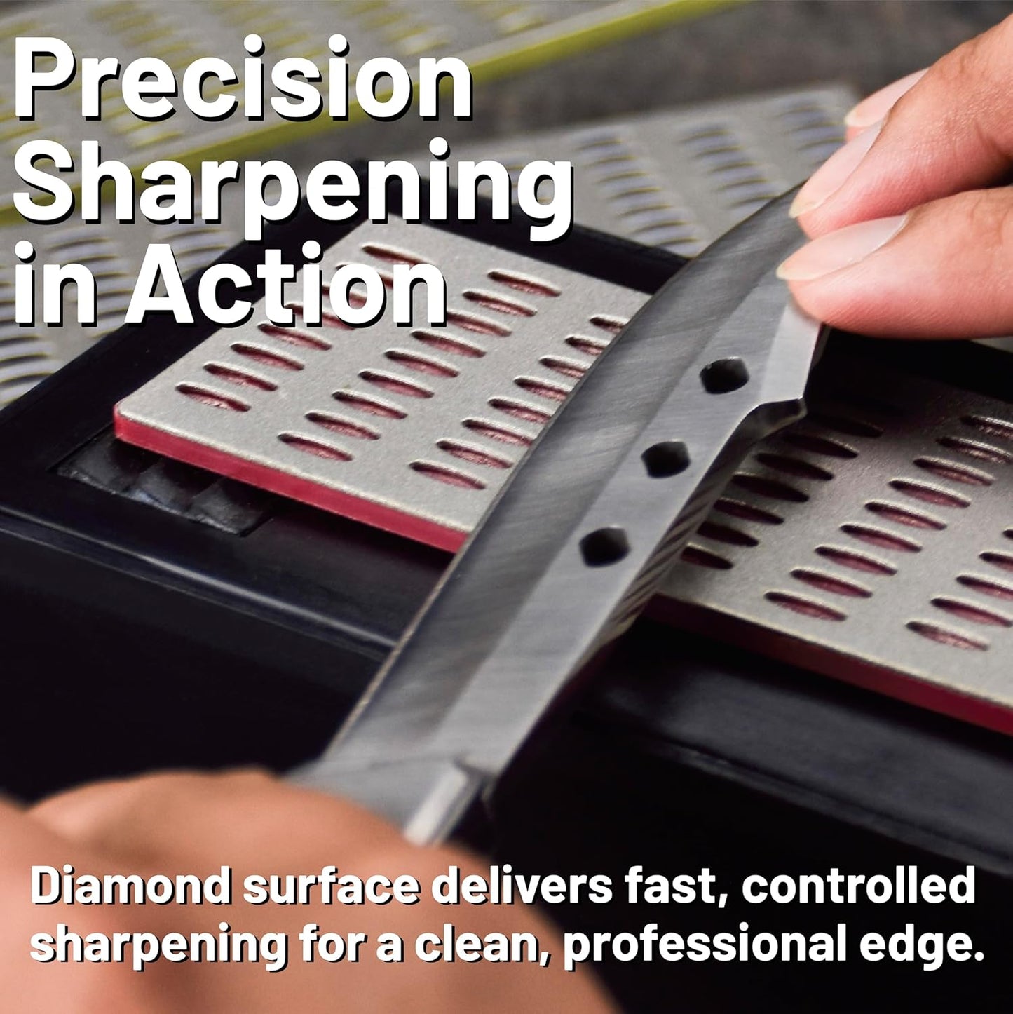 3-Piece Diamond Sharpening Bench Stone Set – 150, 300 & 450 Grit Diamond-Coated Whetstones for Knives, Chisels, Scissors, Razors & Woodworking Tools – DF8527DB