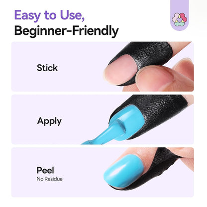 Nail Polish Protector for Fingers: 100PCS U V Protection U-Shaped Nail Protector Cuticle Protector for Nails Painting Peel Off Nails Tape for Airbrush Gel Polish Nail Art
