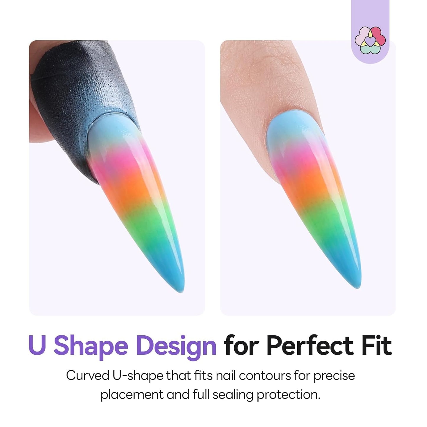 Nail Polish Protector for Fingers: 100PCS U V Protection U-Shaped Nail Protector Cuticle Protector for Nails Painting Peel Off Nails Tape for Airbrush Gel Polish Nail Art