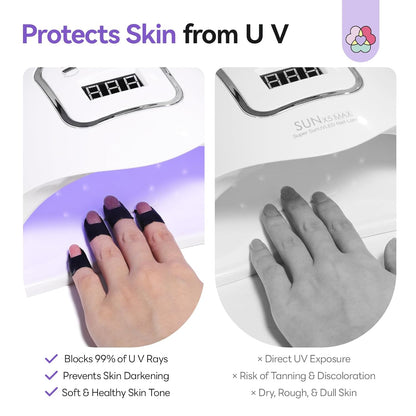 Nail Polish Protector for Fingers: 100PCS U V Protection U-Shaped Nail Protector Cuticle Protector for Nails Painting Peel Off Nails Tape for Airbrush Gel Polish Nail Art