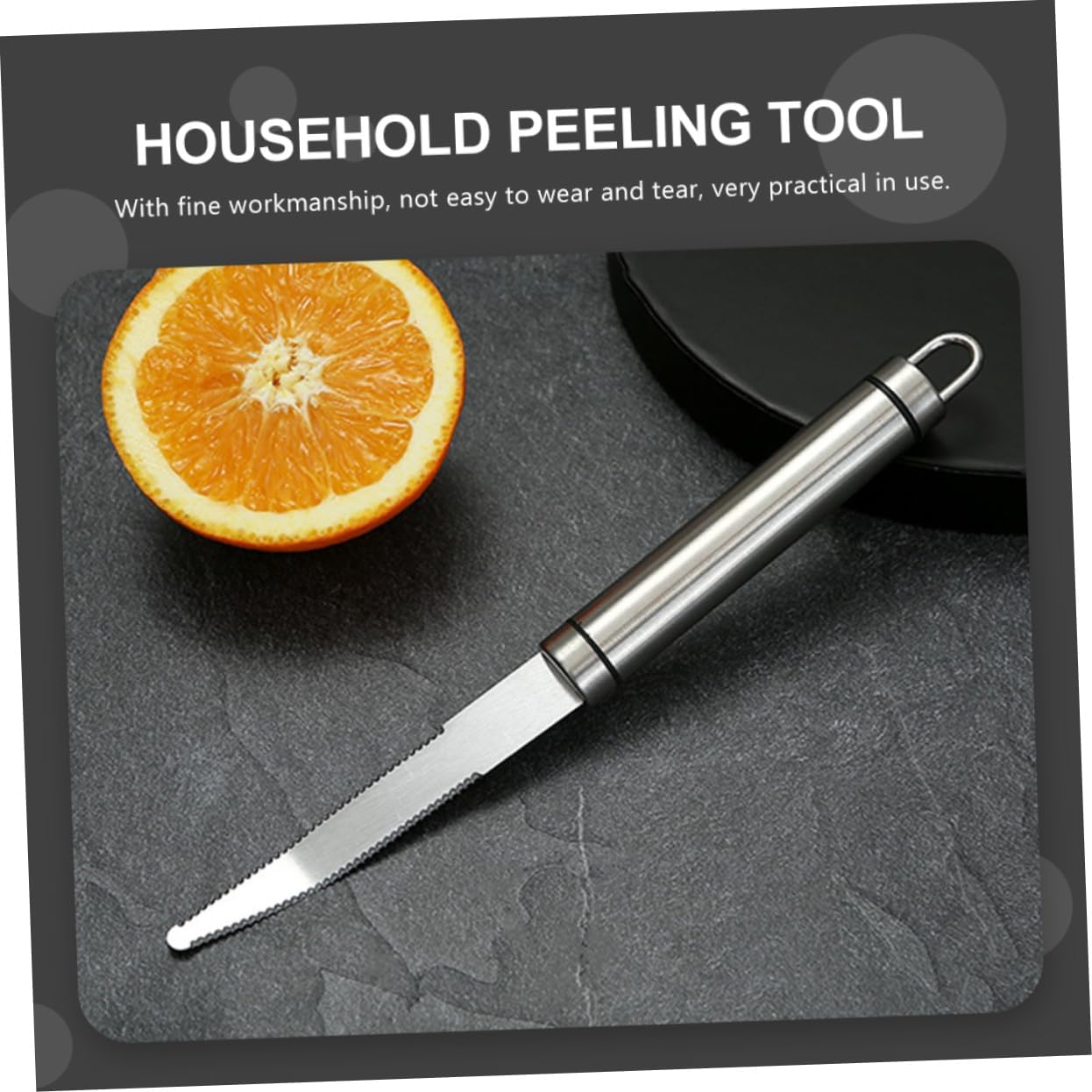Stainless Steel Orange Peeler Tool Multi-functional Grapefruit Knife Household Fruit Peeler for Easy Slicing and Peeling for Citrus Fruits and Kitchen Use