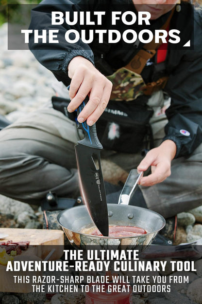 8" Chef Knife - TiN-Coated 7CR17MOV Steel