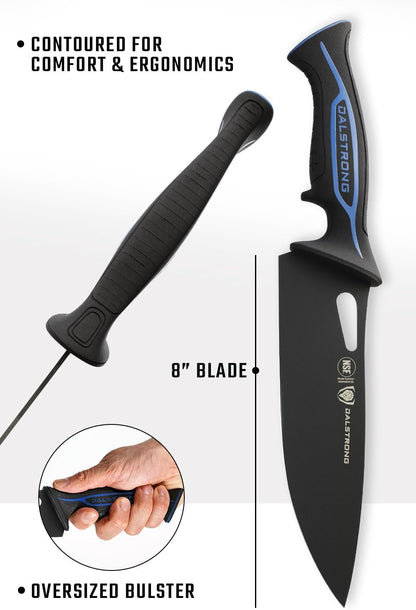8" Chef Knife - TiN-Coated 7CR17MOV Steel