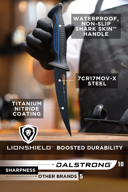 8" Chef Knife - TiN-Coated 7CR17MOV Steel