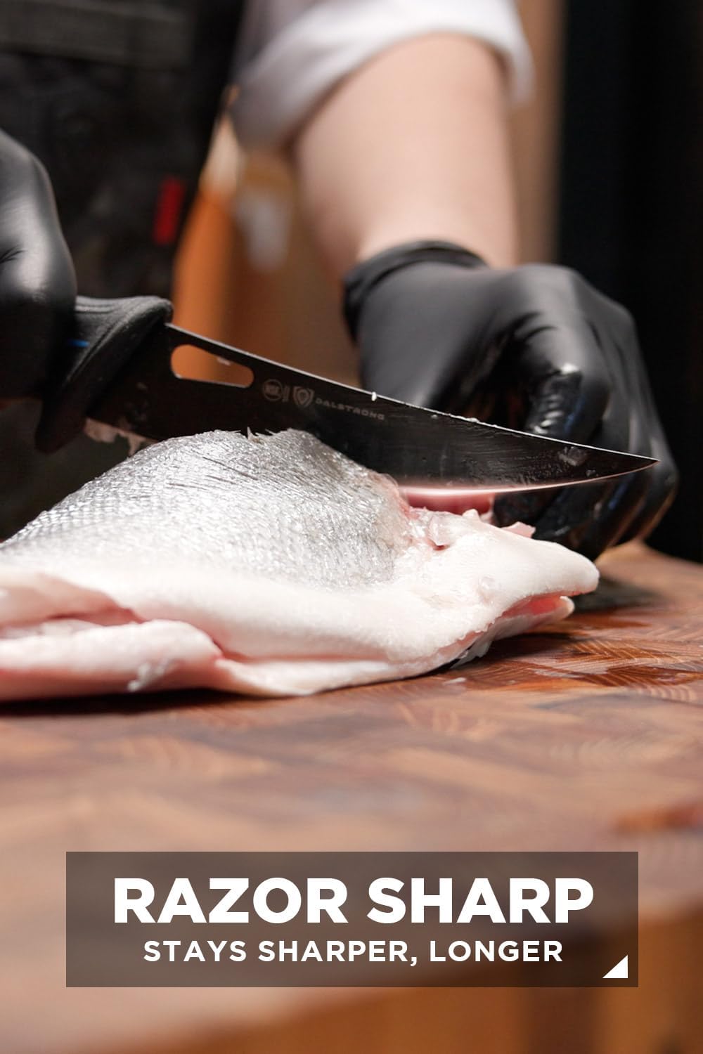 8" Chef Knife - TiN-Coated 7CR17MOV Steel
