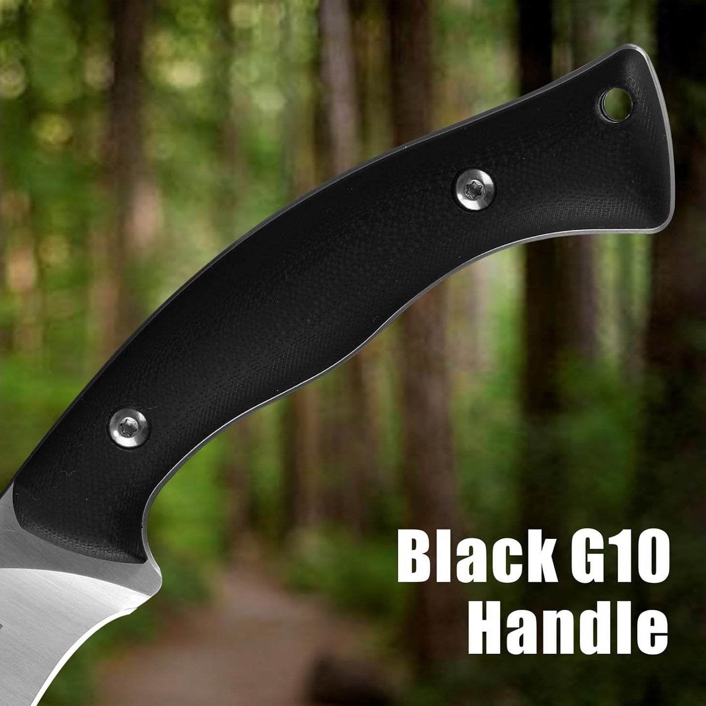 REAT Fixed Blade Knife with Kydex Sheath, 4" D2 Steel Blade,Ergonomic G10 Handle, EDC Sharp Hunting Knife, Small Tool for Camping Survival Tactical Hiking,Gifts for Men,Women