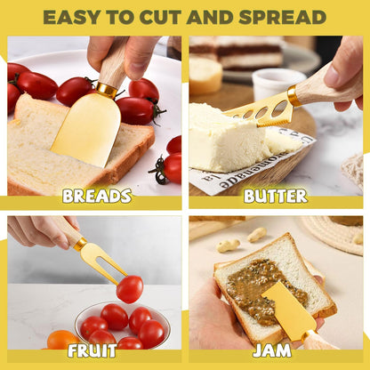 Charcuterie Boards Accessories Charcuterie Utensils Cheese Butter Spreader Knife Set Small Serving Tongs Forks and Spoons Dipping Bowls Honey Dippers Toothpick Flags for Party Platter Making