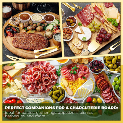 Charcuterie Boards Accessories Charcuterie Utensils Cheese Butter Spreader Knife Set Small Serving Tongs Forks and Spoons Dipping Bowls Honey Dippers Toothpick Flags for Party Platter Making
