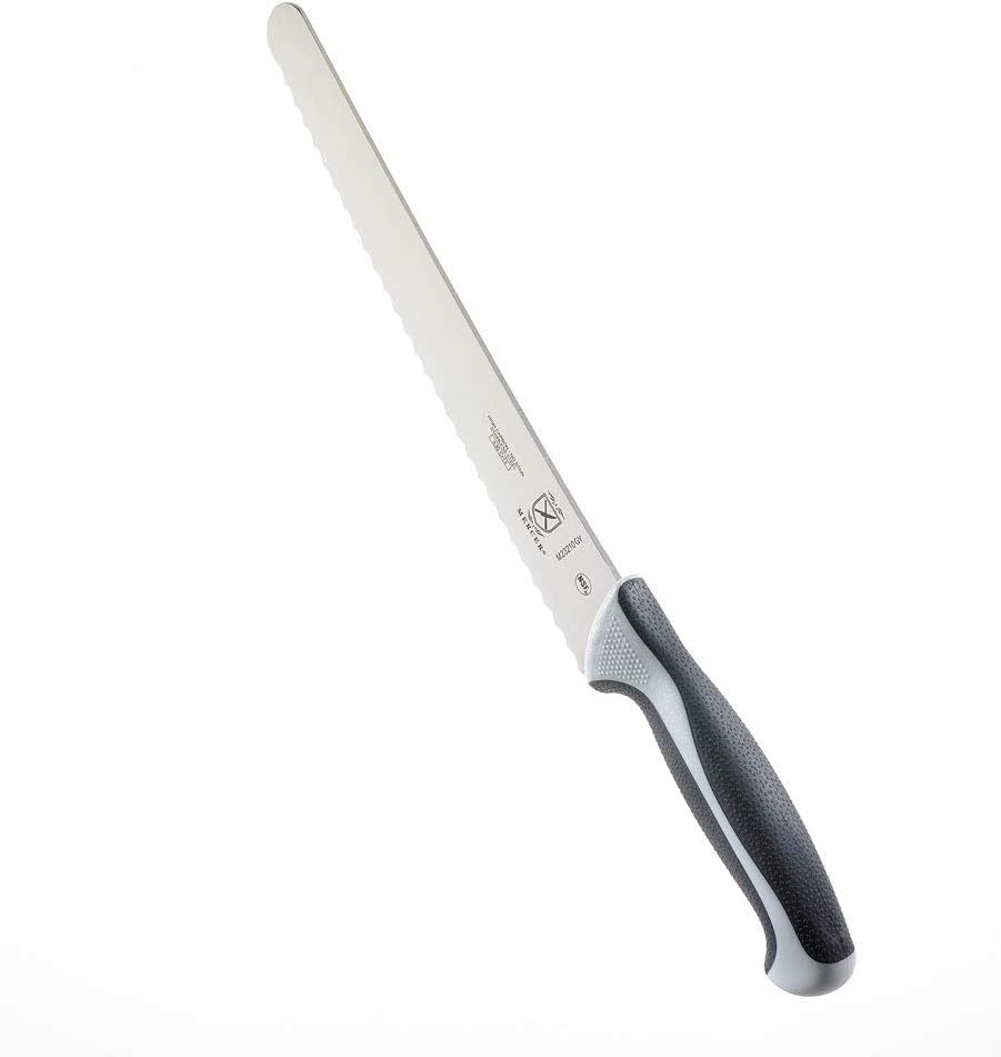 Millennia Colors Stainless Steel Bread Knife 10-Inch Wavy Edge Wide, Gray - Colors A
