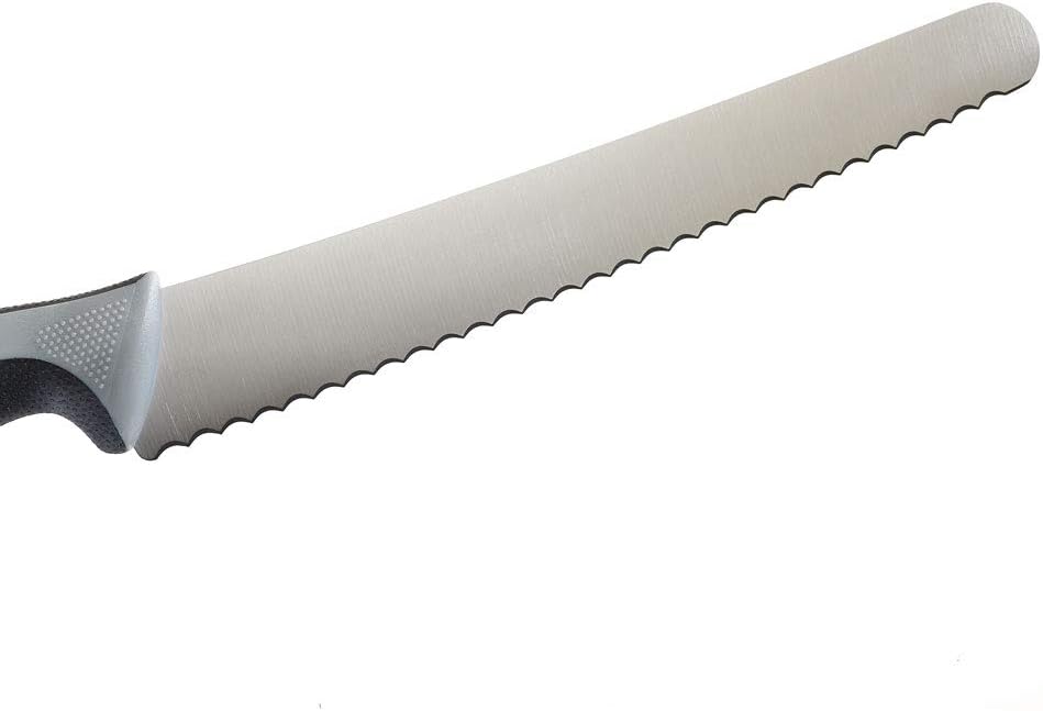 Millennia Colors Stainless Steel Bread Knife 10-Inch Wavy Edge Wide, Gray - Colors A