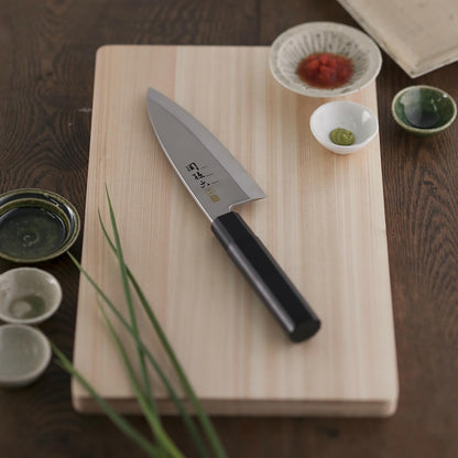 Seki Magoroku Kinju ST Japanese Deba Knife 165mm (AK-1102), Black