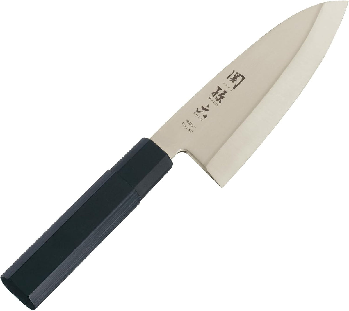 Seki Magoroku Kinju ST Japanese Deba Knife 165mm (AK-1102), Black