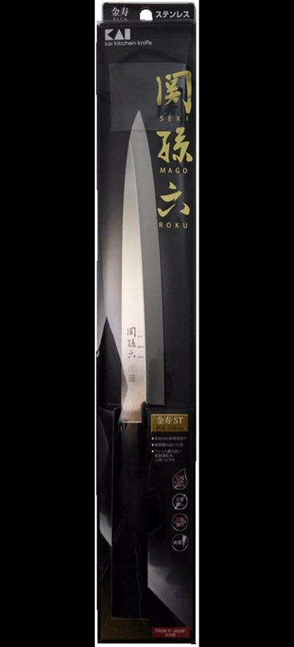 Seki Magoroku Kinju ST Japanese Deba Knife 165mm (AK-1102), Black