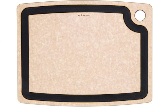 Gourmet Series Cutting Board with Juice Groove, 19.5-Inch by 15-Inch, Natural/Slate