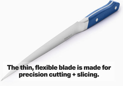 7.5" Stainless Steel Fillet Knife – Flexible Blade for Precision Fish Filleting & Meat Trimming - High-Carbon Steel for Long-Lasting Sharpness – Ergonomic Handle for Control – Black