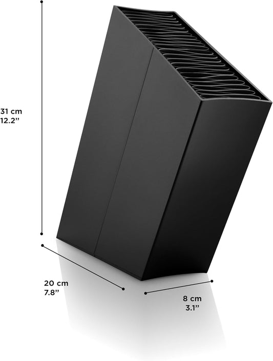 Angled Aluminum Knife Stand | Holds up to 20 knives (Sold Separatly) | Easy to Clean | Danish Design, Functionality & Quality | Black