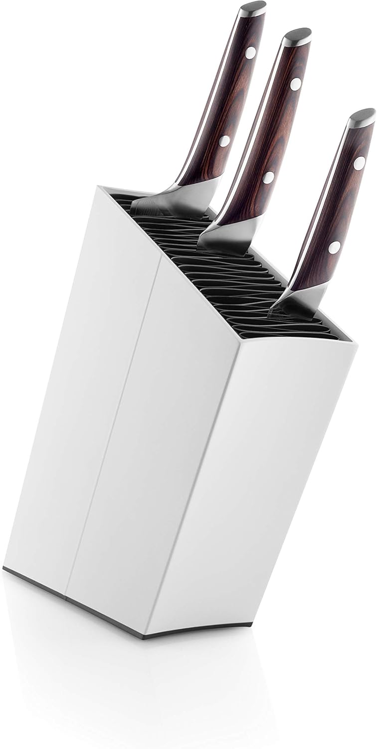 Angled Aluminum Knife Stand | Holds up to 20 knives (Sold Separatly) | Easy to Clean | Danish Design, Functionality & Quality | Black