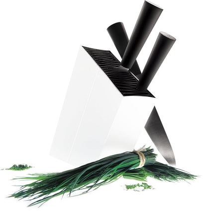 Angled Aluminum Knife Stand | Holds up to 20 knives (Sold Separatly) | Easy to Clean | Danish Design, Functionality & Quality | Black
