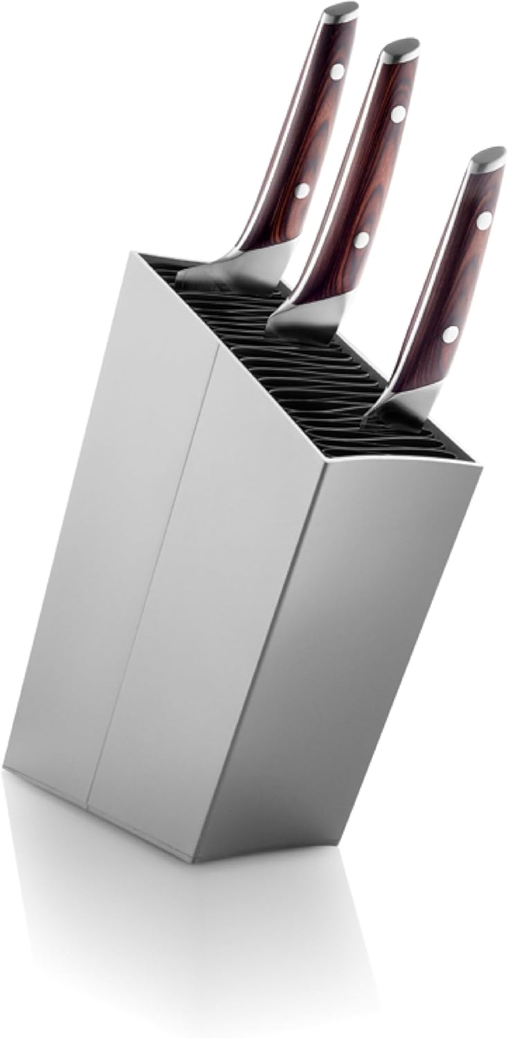 Angled Aluminum Knife Stand | Holds up to 20 knives (Sold Separatly) | Easy to Clean | Danish Design, Functionality & Quality | Black