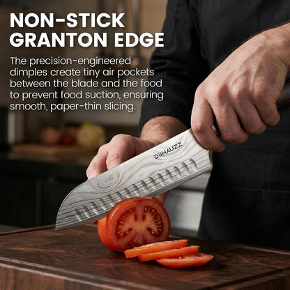 8 Inch Chef Knife, High Carbon Stainless Steel - Ultra Sharp Kitchen Gyutou Knife for Slicing Meat, Dicing Vegetables and Daily Meal Prep, Ergonomic Handle with Sheath, Gift Box