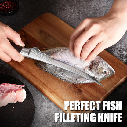 8 Inch Chef Knife, High Carbon Stainless Steel - Ultra Sharp Kitchen Gyutou Knife for Slicing Meat, Dicing Vegetables and Daily Meal Prep, Ergonomic Handle with Sheath, Gift Box