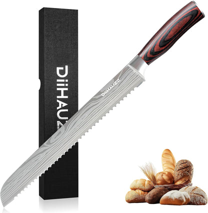 8 Inch Chef Knife, High Carbon Stainless Steel - Ultra Sharp Kitchen Gyutou Knife for Slicing Meat, Dicing Vegetables and Daily Meal Prep, Ergonomic Handle with Sheath, Gift Box