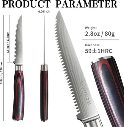 8 Inch Chef Knife, High Carbon Stainless Steel - Ultra Sharp Kitchen Gyutou Knife for Slicing Meat, Dicing Vegetables and Daily Meal Prep, Ergonomic Handle with Sheath, Gift Box