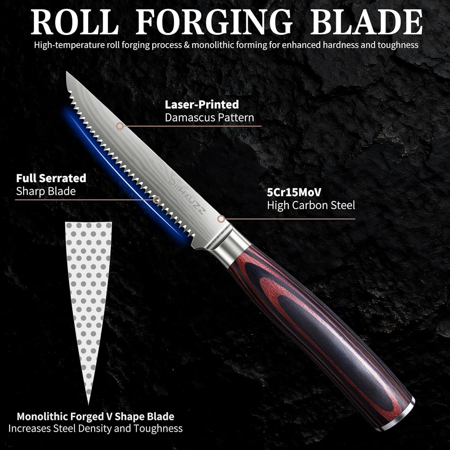 8 Inch Chef Knife, High Carbon Stainless Steel - Ultra Sharp Kitchen Gyutou Knife for Slicing Meat, Dicing Vegetables and Daily Meal Prep, Ergonomic Handle with Sheath, Gift Box