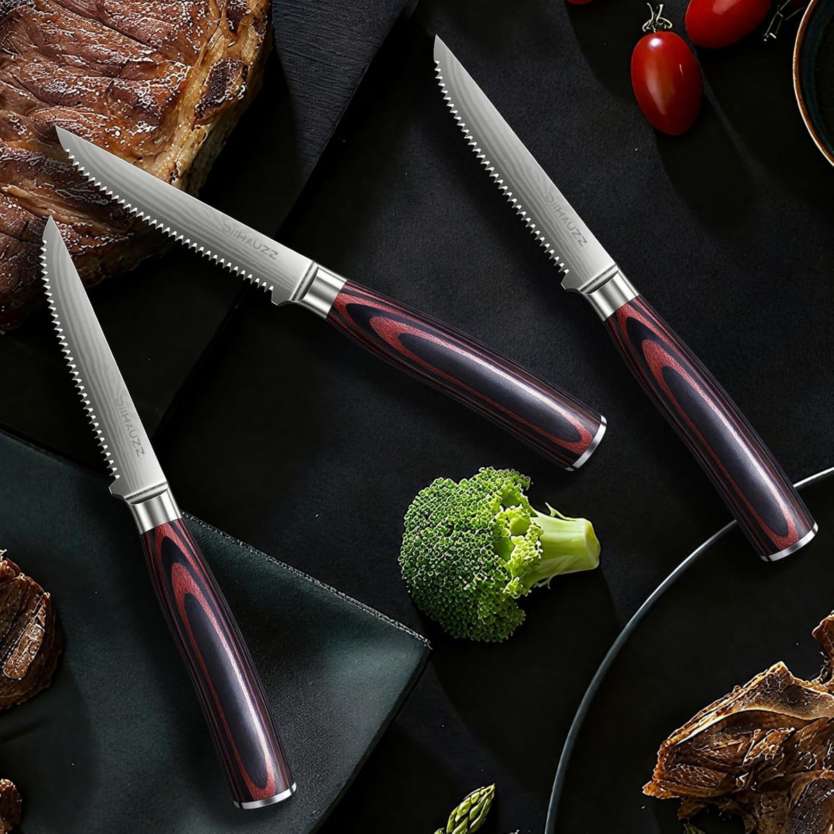 8 Inch Chef Knife, High Carbon Stainless Steel - Ultra Sharp Kitchen Gyutou Knife for Slicing Meat, Dicing Vegetables and Daily Meal Prep, Ergonomic Handle with Sheath, Gift Box