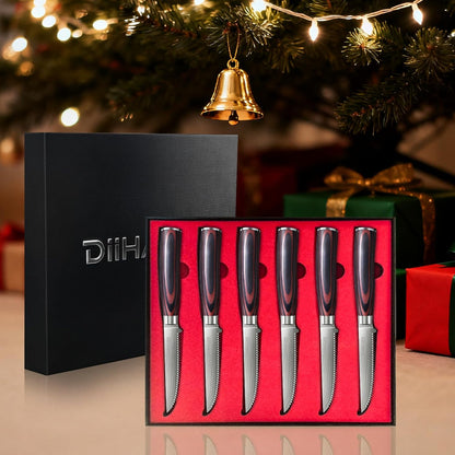 8 Inch Chef Knife, High Carbon Stainless Steel - Ultra Sharp Kitchen Gyutou Knife for Slicing Meat, Dicing Vegetables and Daily Meal Prep, Ergonomic Handle with Sheath, Gift Box