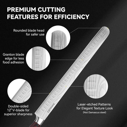 8 Inch Chef Knife, High Carbon Stainless Steel - Ultra Sharp Kitchen Gyutou Knife for Slicing Meat, Dicing Vegetables and Daily Meal Prep, Ergonomic Handle with Sheath, Gift Box