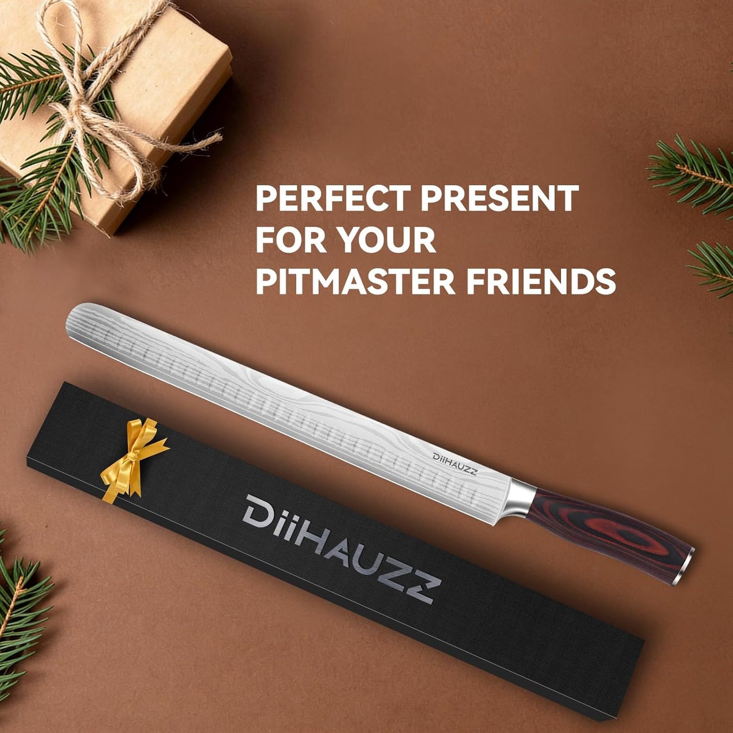 8 Inch Chef Knife, High Carbon Stainless Steel - Ultra Sharp Kitchen Gyutou Knife for Slicing Meat, Dicing Vegetables and Daily Meal Prep, Ergonomic Handle with Sheath, Gift Box
