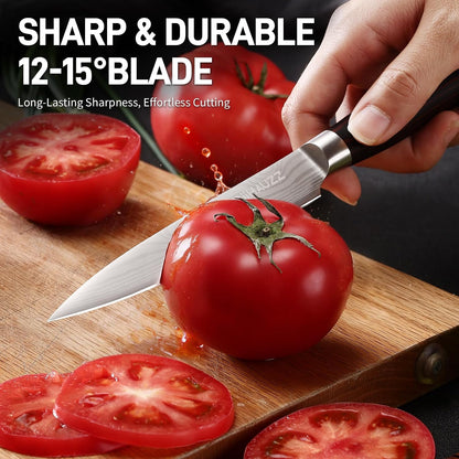 8 Inch Chef Knife, High Carbon Stainless Steel - Ultra Sharp Kitchen Gyutou Knife for Slicing Meat, Dicing Vegetables and Daily Meal Prep, Ergonomic Handle with Sheath, Gift Box