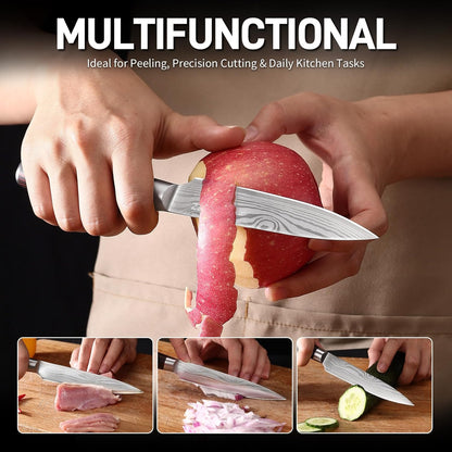 8 Inch Chef Knife, High Carbon Stainless Steel - Ultra Sharp Kitchen Gyutou Knife for Slicing Meat, Dicing Vegetables and Daily Meal Prep, Ergonomic Handle with Sheath, Gift Box