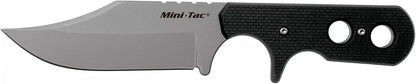 Cold Steel Mini Tac Bowie 3-5/8" Lightweight Durable 8Cr13MoV Stainless Steel Fixed Blade Clip Point Outdoor Hunting Utility Knife, Griv-Ex Handle, Secure-Ex Sheath - Boxed