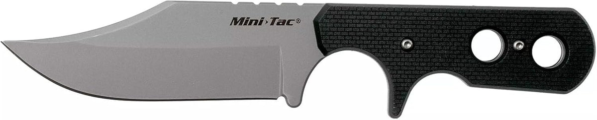 Cold Steel Mini Tac Bowie 3-5/8" Lightweight Durable 8Cr13MoV Stainless Steel Fixed Blade Clip Point Outdoor Hunting Utility Knife, Griv-Ex Handle, Secure-Ex Sheath - Boxed
