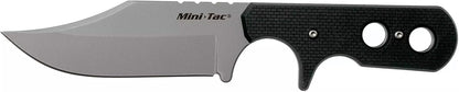 Cold Steel Mini Tac Bowie 3-5/8" Lightweight Durable 8Cr13MoV Stainless Steel Fixed Blade Clip Point Outdoor Hunting Utility Knife, Griv-Ex Handle, Secure-Ex Sheath - Boxed