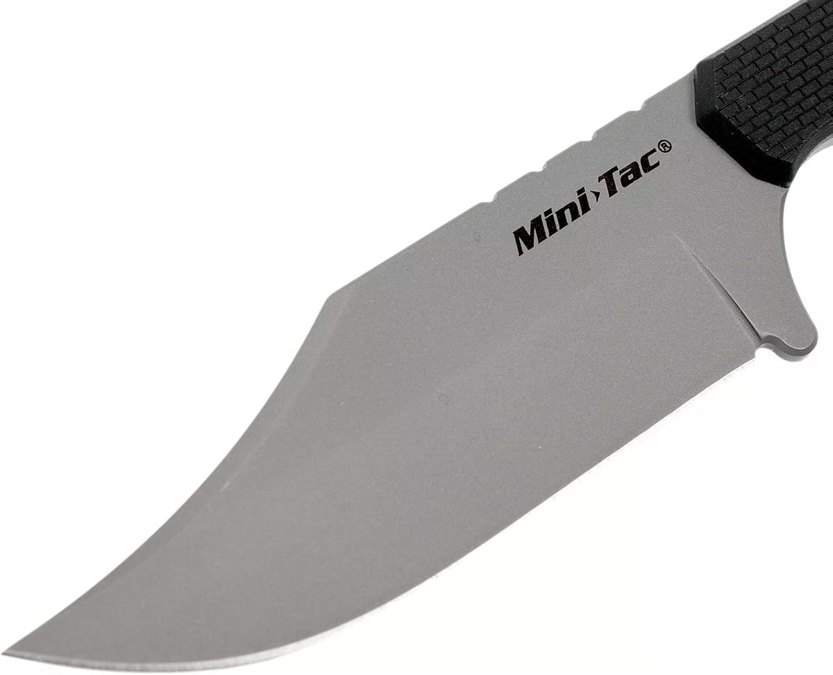 Cold Steel Mini Tac Bowie 3-5/8" Lightweight Durable 8Cr13MoV Stainless Steel Fixed Blade Clip Point Outdoor Hunting Utility Knife, Griv-Ex Handle, Secure-Ex Sheath - Boxed