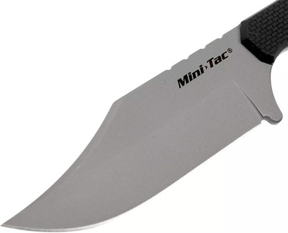 Cold Steel Mini Tac Bowie 3-5/8" Lightweight Durable 8Cr13MoV Stainless Steel Fixed Blade Clip Point Outdoor Hunting Utility Knife, Griv-Ex Handle, Secure-Ex Sheath - Boxed