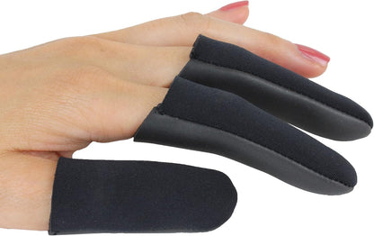 Heat Shield Professional High Heat Resistant Finger Protection Guards for Curling and Flat Irons, Wands, Blow Dryers - 3pc (Small/Medium, Black)