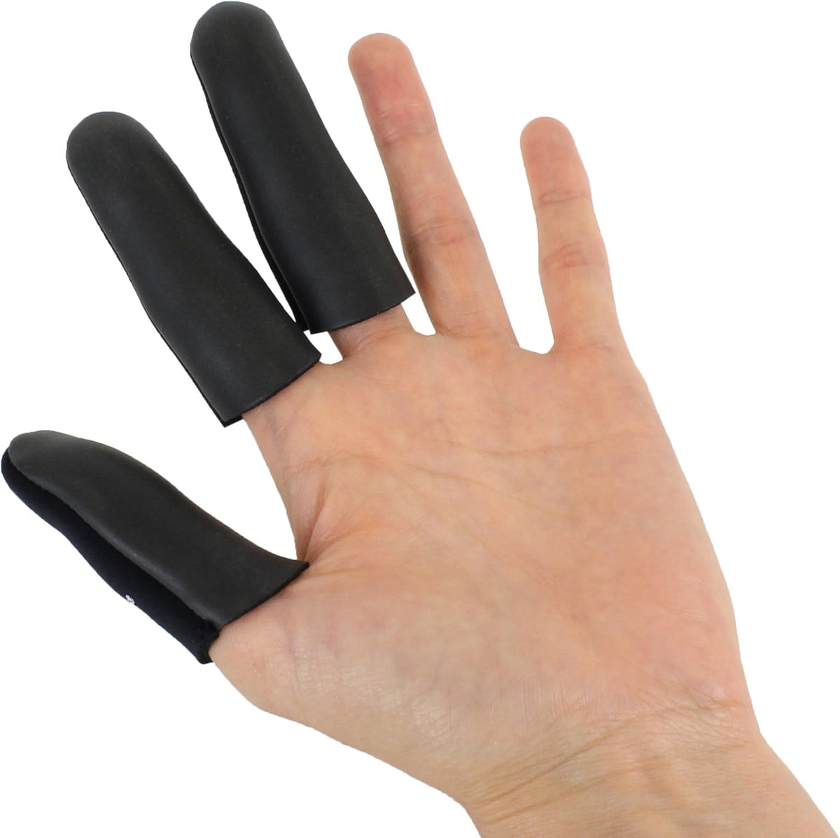 Heat Shield Professional High Heat Resistant Finger Protection Guards for Curling and Flat Irons, Wands, Blow Dryers - 3pc (Small/Medium, Black)