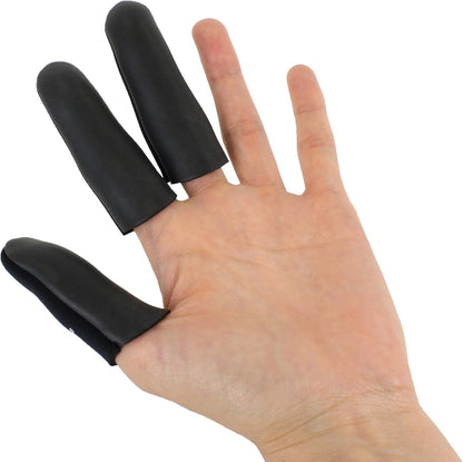 Heat Shield Professional High Heat Resistant Finger Protection Guards for Curling and Flat Irons, Wands, Blow Dryers - 3pc (Small/Medium, Black)