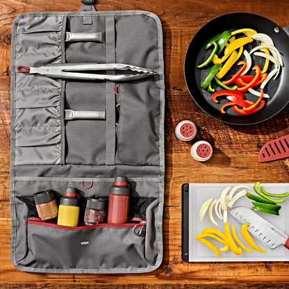 Outdoor Camp Kitchen Tool Roll, Camp Kitchen Organizer, Travel Utensil Organizer, Outdoor Cooking, Travel Chef Roll, Camping Essentials, Camping Gear Storage