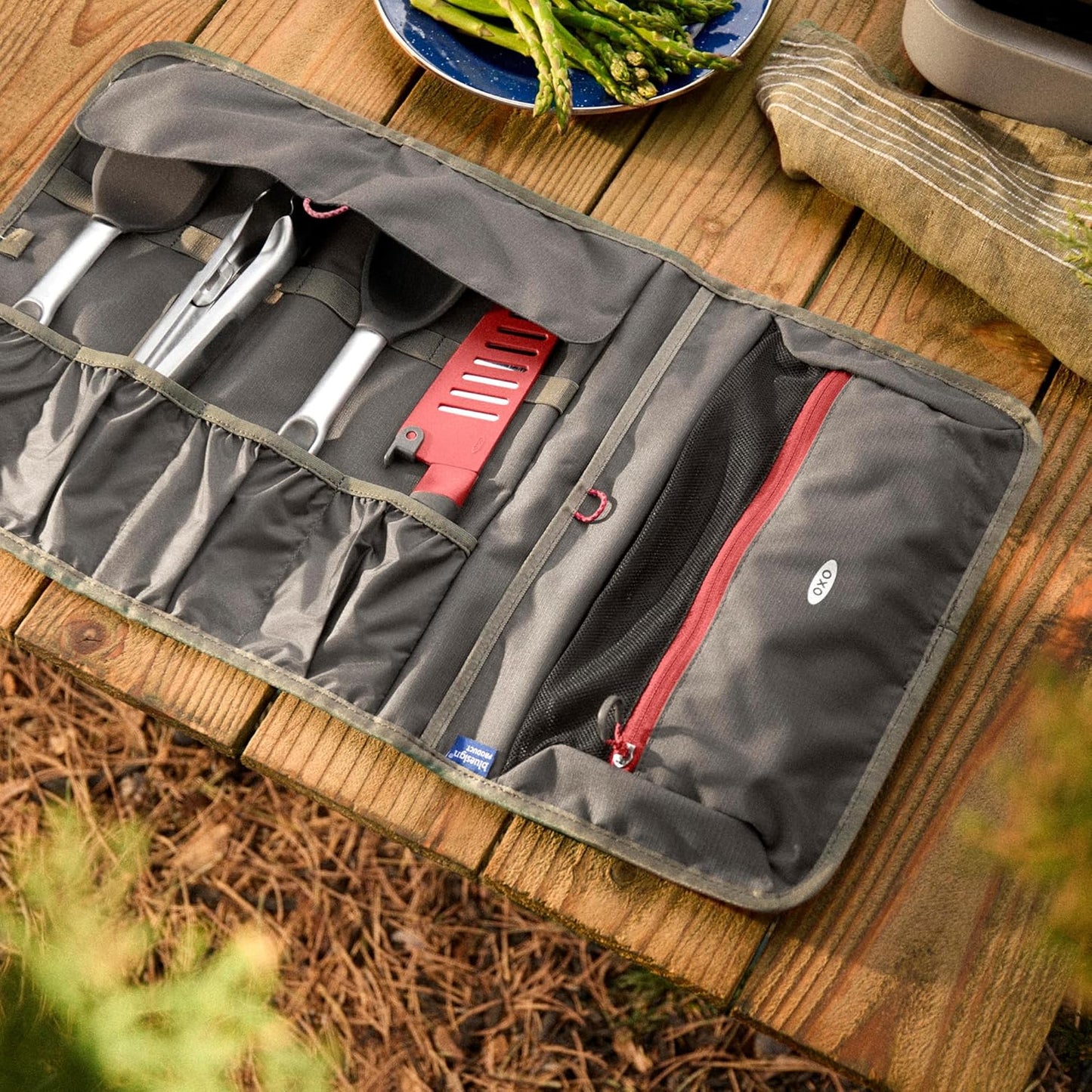 Outdoor Camp Kitchen Tool Roll, Camp Kitchen Organizer, Travel Utensil Organizer, Outdoor Cooking, Travel Chef Roll, Camping Essentials, Camping Gear Storage