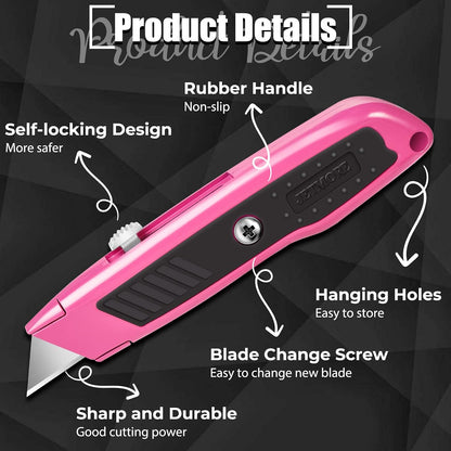 Box Cutter, Pink Utility Knife, Razor Knife, Box Opener
