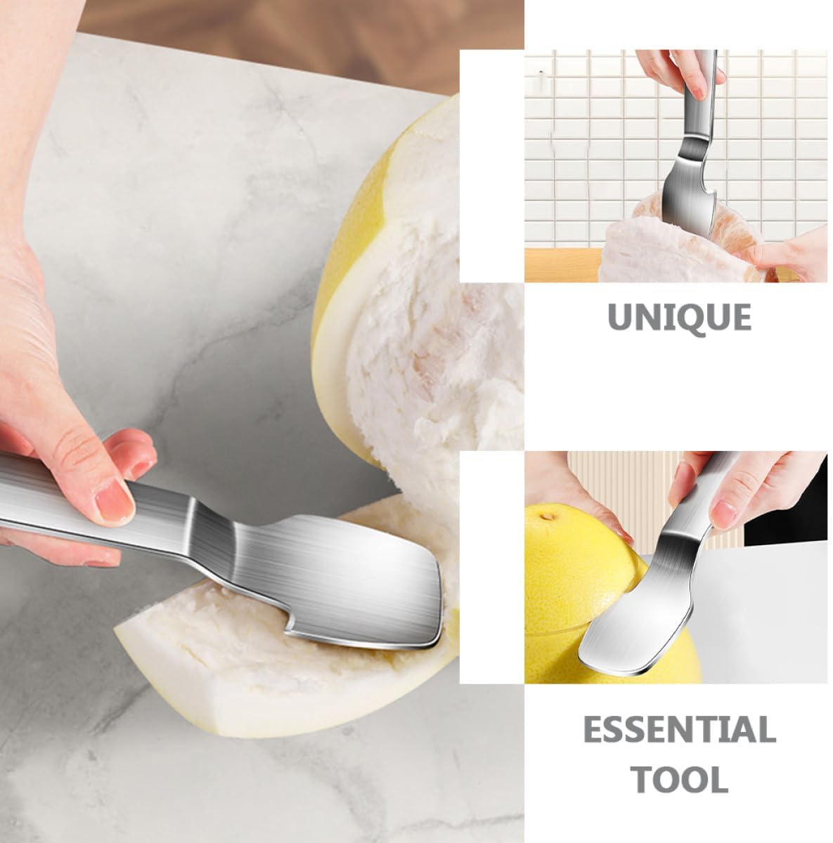 304 Stainless Steel Citrus Peeler Fruit Opener Multifunctional Grapefruit Knife Kitchen Gadget for Home and Hotel Use