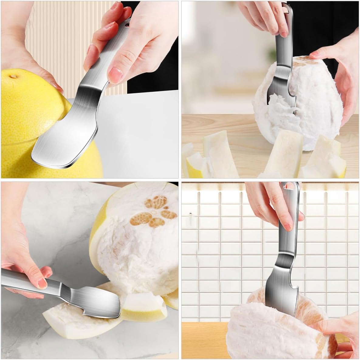 304 Stainless Steel Citrus Peeler Fruit Opener Multifunctional Grapefruit Knife Kitchen Gadget for Home and Hotel Use
