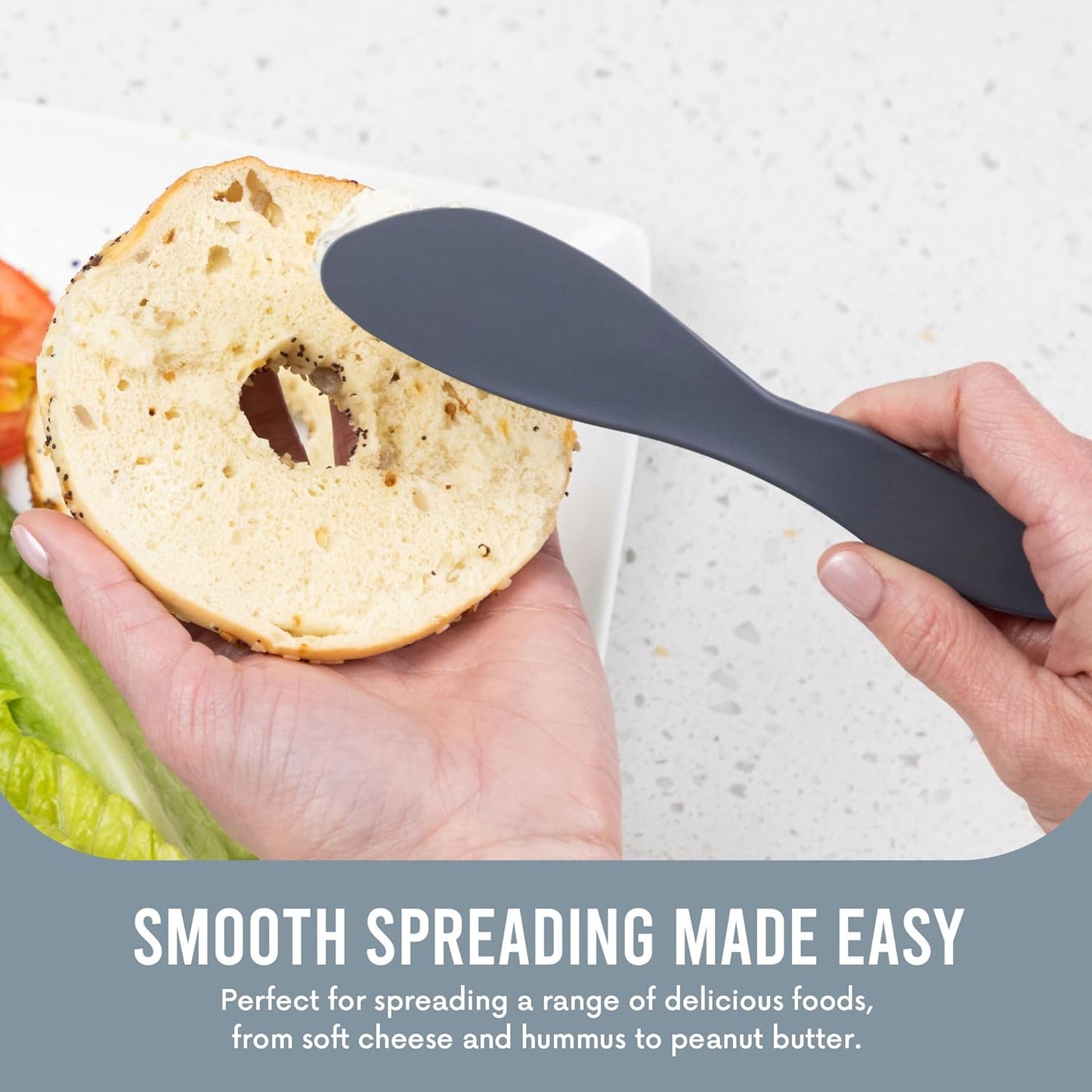 Multi Purpose Spreaders | Versatile Butter Knife for Soft Cheese or Frosting | Safe for Kids | BPA-Free and Dishwasher-Safe | Set of 2 Spreaders Each | Made in Sweden | Purple